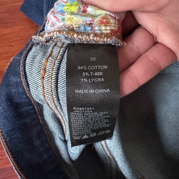 Johnny Was Jesse Floral Cactus Southwest Geometric Embroidered Bootcut Jeans 30 - Picture 11 of 16